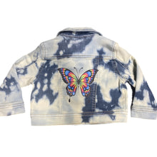 Load image into Gallery viewer, Graphic Bleached Out Denim Jacket