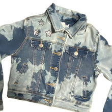 Load image into Gallery viewer, After Dark Bleached Out Youth Denim Jacket - Stars and Bolt