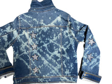 Load image into Gallery viewer, After Dark Bleached Out Youth Denim Jacket - Splatters and Stars
