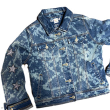 Load image into Gallery viewer, After Dark Bleached Out Youth Denim Jacket - Splatters and Stars
