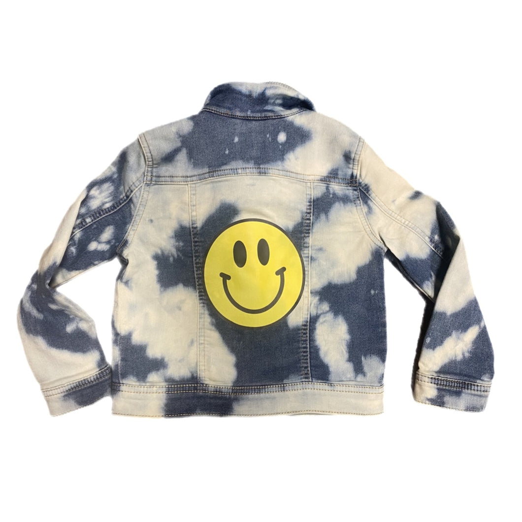 Graphic Bleached Out Denim Jacket
